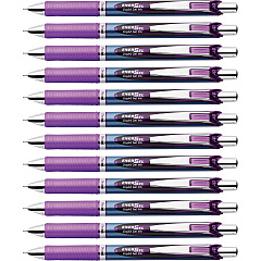 Pentel EnerGel RTX Liquid Gel Pens 0.7 mm Medium Needle Pen Point - Refillable - Retractable - Violet Ink - Gel-based - Blue Barrel - Stainless Steel Tip - 12 / Box (BLN77VBX) Pentel EnerGel RTX Liquid Gel Pens 0.7 mm Medium Needle Pen Point - Refillable - Retractable - Violet Ink - Gel-based - Blue Barrel - Stainless Steel Tip - 12 / Box (BLN77VBX)