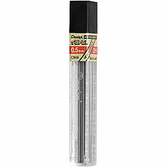 Pentel Super Hi-Polymer Leads 0.5 mm , Fine Point - 2H - Black Lead - 12/Tube - 12 / Box (C5052HBX) Pentel Super Hi-Polymer Leads 0.5 mm , Fine Point - 2H - Black Lead - 12/Tube - 12 / Box (C5052HBX)