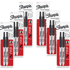 Sharpie Retractable Ultra-Fine Point Permanent Markers Retractable - Black Ink - 2/Pack - 6 / Box (1735801BX) Sharpie Retractable Ultra-Fine Point Permanent Markers Retractable - Black Ink - 2/Pack - 6 / Box (1735801BX)