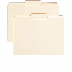 Smead 1/3 Tab Cut Letter Recycled Top Tab File Folder 8 1/2" x 11" - 3/4" Expansion - Top Tab Location - Center Tab Position - 11 pt. - 1 Plys - Manila - Sturdy, Rounded Corner - 10% Recycled - 100/Box - 5 / Carton (10332CT)