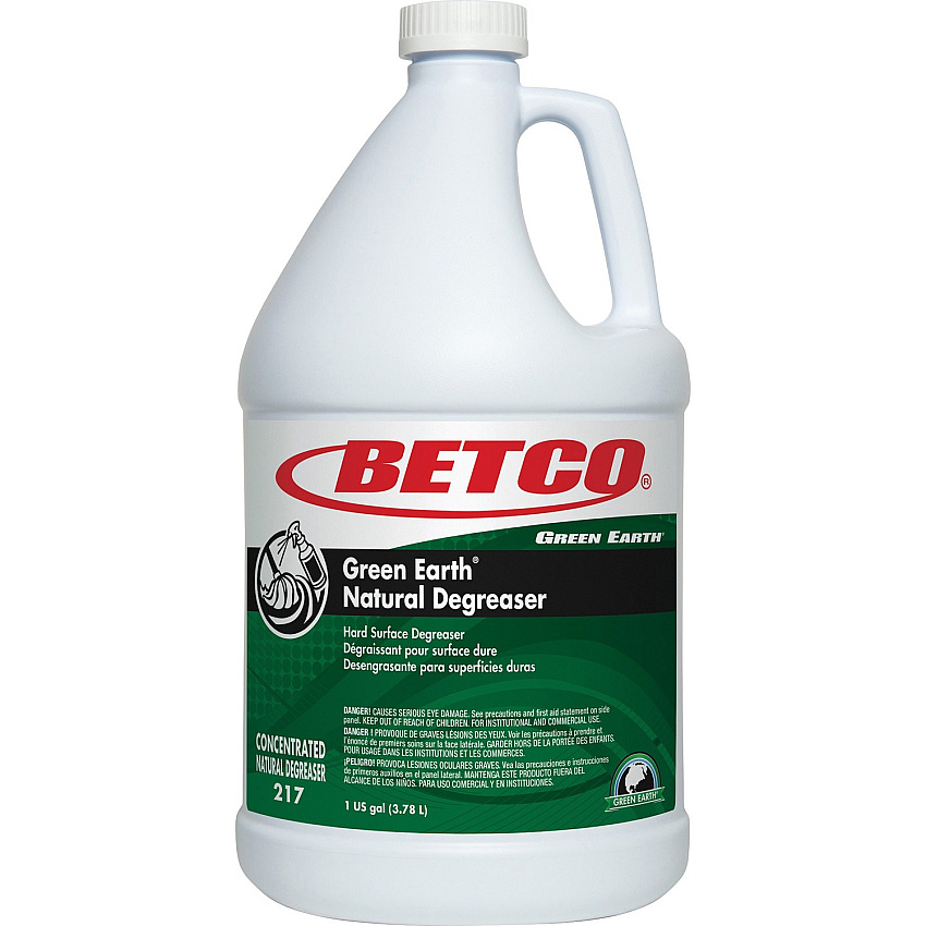 Betco Green Earth Natural Degreaser Concentrate - 128 fl oz (4 quart) - Bio-based, Phosphate-free - Dark Green - 1 Each (2170400)