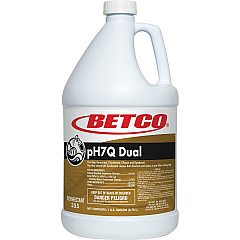 Betco pH7Q Dual Neutral Disinfectant Cleaner Concentrate - 128 fl oz (4 quart) - Pleasant Lemon Scent - Deodorant, pH Neutral - Light Amber - 1 Each (3550400) Betco pH7Q Dual Neutral Disinfectant Cleaner Concentrate - 128 fl oz (4 quart) - Pleasant Lemon Scent - Deodorant, pH Neutral - Light Amber - 1 Each (3550400)