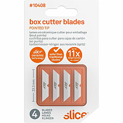 Slice Pointed Tip Ceramic Cutter Blades 1.30" Length - Pointed Tip, Rust Resistant, Dual-sided, Non-magnetic, Non-conductive, Reversible, Non-sparking - Zirconium Oxide - White - 1 Pack (10408) Slice Pointed Tip Ceramic Cutter Blades 1.30" Length - Pointed Tip, Rust Resistant, Dual-sided, Non-magnetic, Non-conductive, Reversible, Non-sparking - Zirconium Oxide - White - 1 Pack (10408)