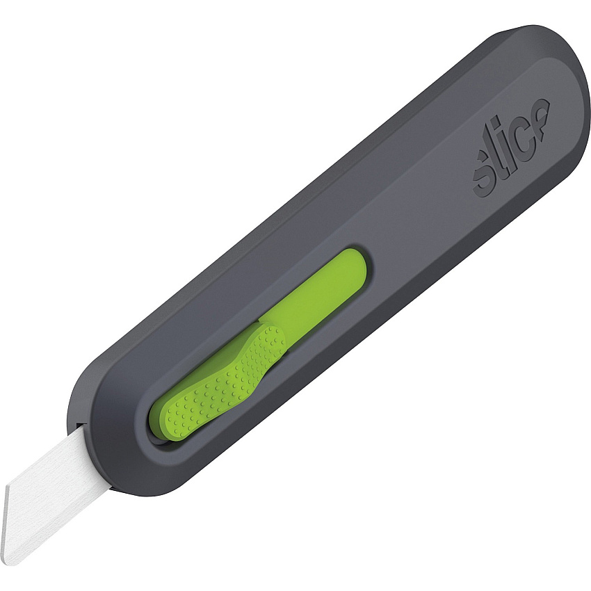 Slice Auto Retract Utility Knife Ceramic Blade - 0.9" Height x 1.4" Width x 6.1" Length - Retractable, Non-sparking, Non-conductive, Rust-free Blade, Durable, Ambidextrous, Comfortable - Glass-filled Nylon, Stainless Steel, Zirconia, Carbon Steel  (10554)
