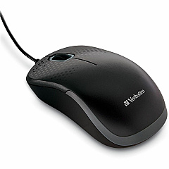 Verbatim Silent Corded Optical Mouse - Black (99790)