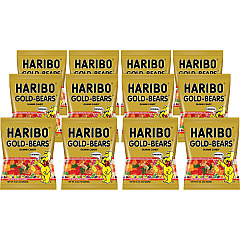 HARIBO Gold-Bears Gummi Candy Lemon, Orange, Pineapple, Raspberry, Strawberry - 5 oz - 12 / Carton (30220)