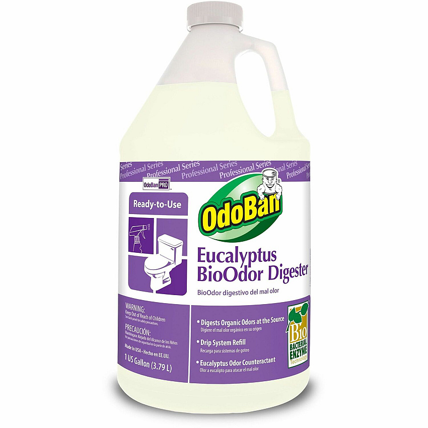 OdoBan Professional BioOdor Digester Refill 128 fl oz (4 quart) - Eucalyptus Scent - Purple - 4 / Carton (927062G4CT)