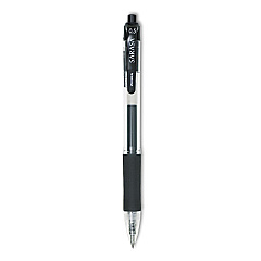 Zebra Sarasa Dry Gel X20 Gel Pen, Retractable, Fine 0.5 mm, Black Ink, Smoke Barrel, 12/Pack (46710)