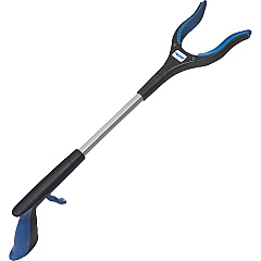Ettore Grip 'n Grab Multipurpose Pickup Tool 16" Reach - Articulating Head, Rust Proof, Comfortable Handle, Lightweight - Rubber, Aluminum, Plastic - Blue - 1 Each (49016)