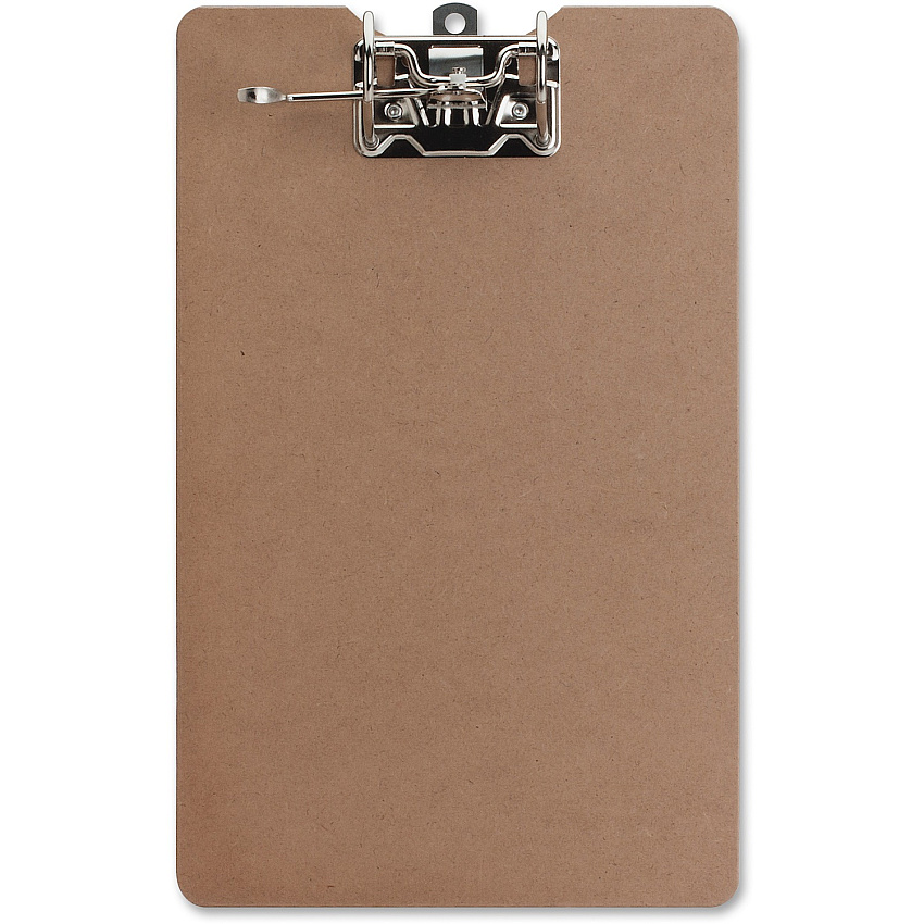 Business Source Lever Archboard 2" Clip Capacity - 8 1/2" x 14" Sheet Size - Lever Arch - Hardboard - Brown - 1 Each (BSN01382)