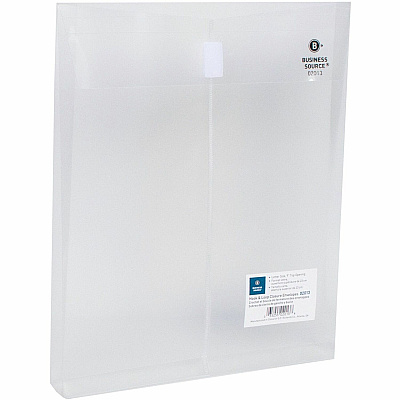 Business Source Letter File Pocket 8 1/2" x 11" - 1" Expansion - Clear - 1 Each (BSN02013)