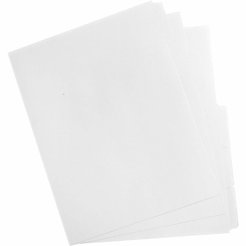 Business Source Double-reverse Printer Print-on Dividers Print-on Tab(s) - 5 Tab(s)/Set - Letter - 8.50" Width x 11" Length - Bright White Paper Divider - White Paper Tab(s) - 1 Box (BSN02076)