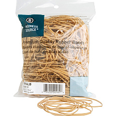Business Source Rubber Bands Size: #19 - 3.5" Length x 62 mil Thickness - Natural - 425 / Pack (BSN1914LB) Business Source Rubber Bands Size: #19 - 3.5" Length x 62 mil Thickness - Natural - 425 / Pack (BSN1914LB)