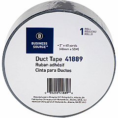 Business Source General-purpose Duct Tape 60 yd Length x 2" Width x 9 mil Thickness - Black - For Indoor, Outdoor, General Purpose, Wrapping, Sealing, Multi Surface, Rough Surface, Smooth Surface - 1 Roll (BSN41889) Business Source General-purpose Duct Tape 60 yd Length x 2" Width x 9 mil Thickness - Black - For Indoor, Outdoor, General Purpose, Wrapping, Sealing, Multi Surface, Rough Surface, Smooth Surface - 1 Roll (BSN41889)