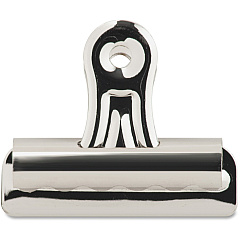 Business Source Bulldog Grip Clips No. 2 - 2.3" Width - for Paper - Heavy Duty - Silver - 36 / Box (BSN58501)