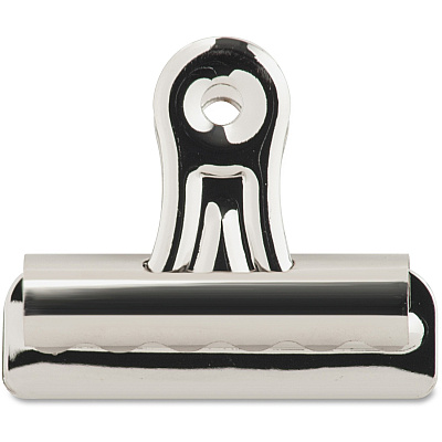 Business Source Bulldog Grip Clips No. 2 - 2.3" Width - for Paper - Heavy Duty - Silver - 36 / Box (BSN58501)
