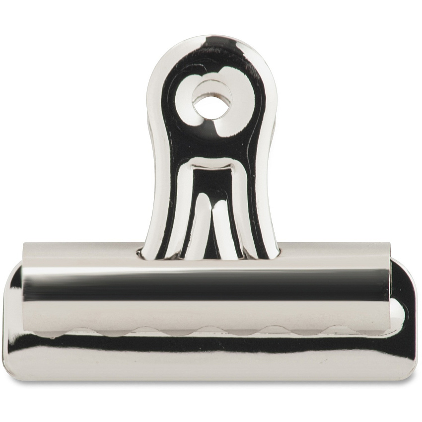 Business Source Bulldog Grip Clips No. 2 - 2.3" Width - for Paper - Heavy Duty - Silver - 36 / Box (BSN58501)