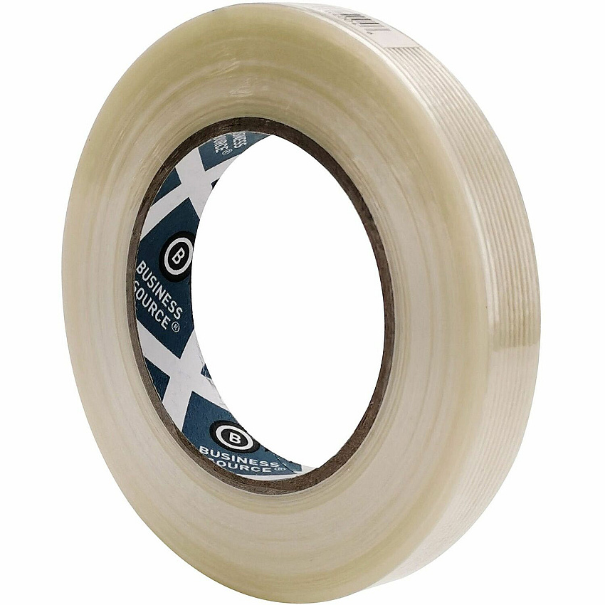 Business Source Filament Tape 60 yd Length x 0.75" Width - 3" Core - White - Fiberglass Filament - For Reinforcing - 1 Roll (BSN64004)