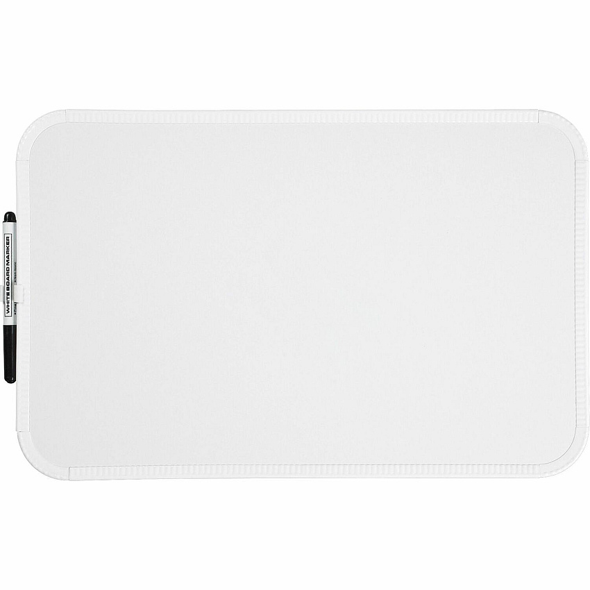 Lorell Personal Whiteboard 17" (1.4 ft) Width x 11" (0.9 ft) Height - White Melamine Surface - White Plastic Frame - Rectangle - 1 Each (LLR75621)