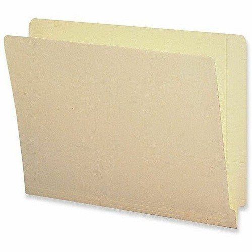 Business Source Straight Tab Cut Letter Recycled End Tab File Folder 8 1/2" x 11" - End Tab Location - 11 pt. - Manila - Indexed Filing System - 10% Recycled - 100 / Box (BSN17239)