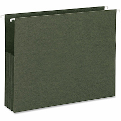 Business Source Letter Recycled File Pocket 8 1/2" x 11" - Capacity3 1/2" Expansion - Standard Green - 10% Recycled - 10 / Box (BSN17715)