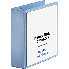 Business Source Round-ring View Binder 3" Binder Capacity - Letter - 8 1/2" x 11" Sheet Size - 625 Sheet Capacity - Fastener: Round Ring - Pocket: 2, Internal - Polypropylene, Chipboard, Board - Light Blue - Wrinkle-free, Non-glare, Transfer Sa (BSN19752)