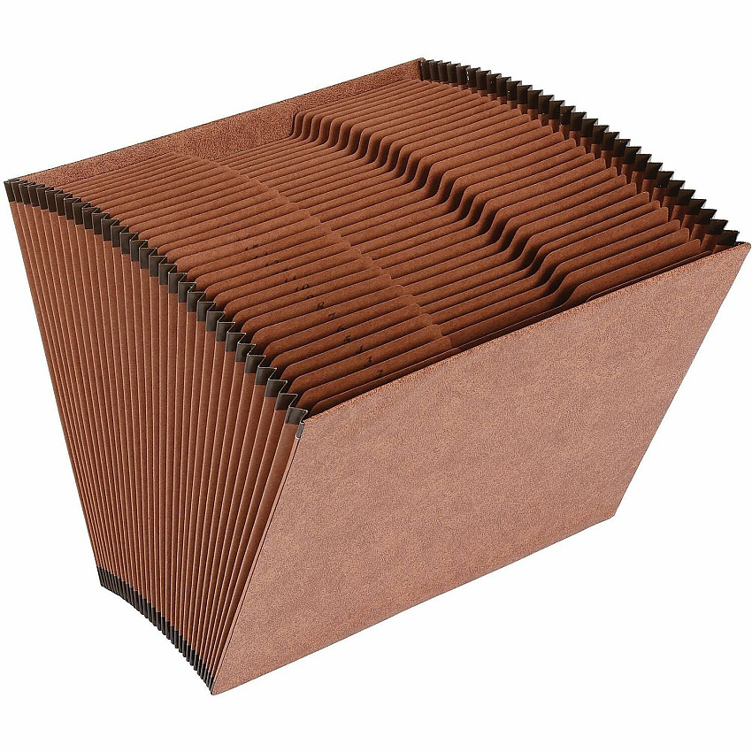 Business Source Letter Recycled Expanding File 8 1/2" x 11" - 31 Pocket - Brown - 30% Recycled - 1 Each (BSN26535)