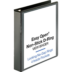 Business Source Locking D-Ring View Binder 1 1/2" Binder Capacity - Letter - 8 1/2" x 11" Sheet Size - 325 Sheet Capacity - Fastener: D-Ring - Pocket: 4, Inside Front & Back - Polypropylene, Chipboard - Black - Recycled - Acid-free, Non-glare, (BSN26958) Business Source Locking D-Ring View Binder 1 1/2" Binder Capacity - Letter - 8 1/2" x 11" Sheet Size - 325 Sheet Capacity - Fastener: D-Ring - Pocket: 4, Inside Front & Back - Polypropylene, Chipboard - Black - Recycled - Acid-free, Non-glare, (BSN26958)