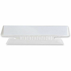Business Source Plastic Clear Tabs 25 Tab(s) - 3.50" Tab Width - Clear Plastic Tab(s) - 25 / Pack (BSN43T)