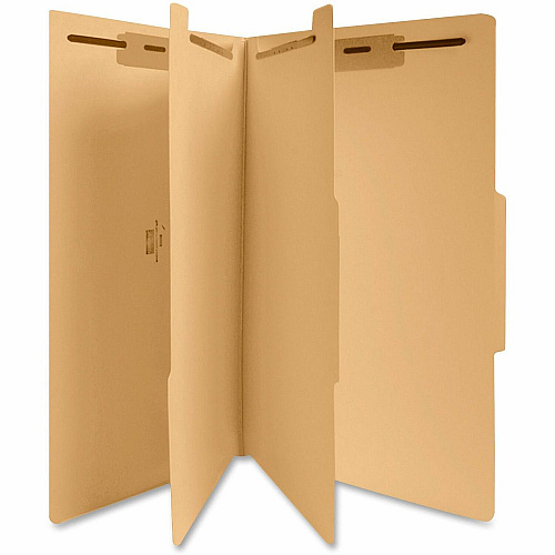 Business Source Legal Recycled Classification Folder 8 1/2" x 14" - 2" Expansion - 1" Fastener Capacity, 2" Fastener Capacity - 2 Divider - 18 pt. - Off White - 10% Recycled - 25 / Box (BSN95008)