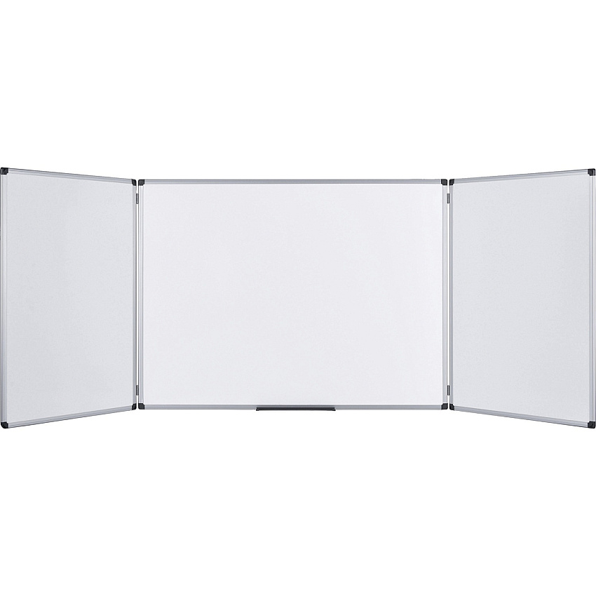 MasterVision Maya Trio Magnetic Whiteboard 36" (3 ft) Width x 96" (8 ft) Height - White Surface - Rectangle - Magnetic - Assembly Required - 1 Each (TR0202101170)