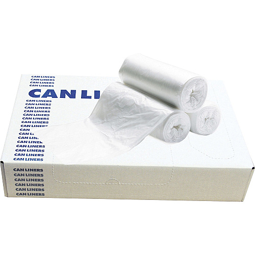 Heritage Multipurpose Design Clear Can Liner 25" Length x 22" Width - Low Density - Clear - Linear Low-Density Polyethylene (LLDPE) - Multipurpose - 50/Roll - 10 / Carton (H4425RCR01)