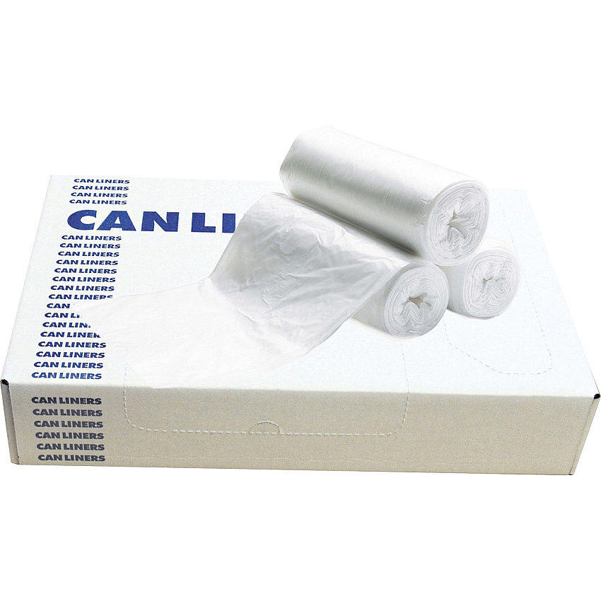 Heritage Multipurpose Design Clear Can Liner 25" Length x 22" Width - Low Density - Clear - Linear Low-Density Polyethylene (LLDPE) - Multipurpose - 50/Roll - 10 / Carton (H4425RCR01)