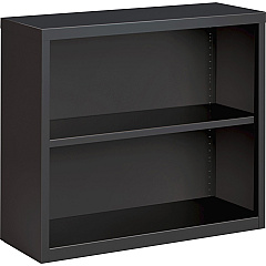 Lorell Fortress Series Bookcase 30" Height x 34.5" Width x 12.6" Depth - 2 Shelve(s) - Material: Steel - Finish: Charcoal, Powder Coated - Adjustable Shelf, Welded, Durable - 1 Each (LLR59691) Lorell Fortress Series Bookcase 30" Height x 34.5" Width x 12.6" Depth - 2 Shelve(s) - Material: Steel - Finish: Charcoal, Powder Coated - Adjustable Shelf, Welded, Durable - 1 Each (LLR59691)