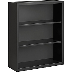 Lorell Fortress Series Bookcase 42" Height x 34.5" Width x 13" Depth - 3 Shelve(s) - Material: Steel - Finish: Charcoal, Powder Coated - Adjustable Shelf, Welded, Durable - For Book, Storage - 1 Each (LLR59692) Lorell Fortress Series Bookcase 42" Height x 34.5" Width x 13" Depth - 3 Shelve(s) - Material: Steel - Finish: Charcoal, Powder Coated - Adjustable Shelf, Welded, Durable - For Book, Storage - 1 Each (LLR59692)