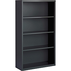 Lorell Fortress Series Bookcase 60" Height x 34.5" Width x 13" Depth - 4 Shelve(s) - Material: Steel - Finish: Charcoal, Powder Coated - Adjustable Shelf, Welded, Durable - 1 Each (LLR59693) Lorell Fortress Series Bookcase 60" Height x 34.5" Width x 13" Depth - 4 Shelve(s) - Material: Steel - Finish: Charcoal, Powder Coated - Adjustable Shelf, Welded, Durable - 1 Each (LLR59693)