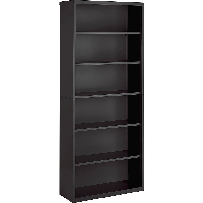Lorell Fortress Series Bookcase 82" Height x 34.5" Width x 13" Depth - 6 Shelve(s) - Material: Steel - Finish: Charcoal, Powder Coated - Adjustable Shelf, Welded, Durable - 1 Each (LLR59695)