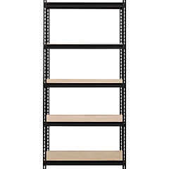 Lorell Iron Horse 2300 lb Capacity Riveted Shelving 5 Shelf(ves) - 72" Height x 36" Width x 18" Depth - 30% Recycled - Black - Steel, Particleboard - 1 Each (LLR59697) Lorell Iron Horse 2300 lb Capacity Riveted Shelving 5 Shelf(ves) - 72" Height x 36" Width x 18" Depth - 30% Recycled - Black - Steel, Particleboard - 1 Each (LLR59697)