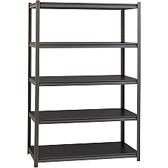 Lorell Iron Horse 3200 lb Capacity Riveted Shelving 5 Shelf(ves) - 72" Height x 48" Width x 18" Depth - 28% Recycled - Black - Steel, Laminate - 1 Each (LLR59702) Lorell Iron Horse 3200 lb Capacity Riveted Shelving 5 Shelf(ves) - 72" Height x 48" Width x 18" Depth - 28% Recycled - Black - Steel, Laminate - 1 Each (LLR59702)