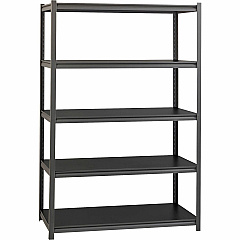 Lorell Iron Horse 3200 lb Capacity Riveted Shelving 5 Shelf(ves) - 72" Height x 48" Width x 24" Depth - 28% Recycled - Black - Steel, Laminate - 1 Each (LLR59703) Lorell Iron Horse 3200 lb Capacity Riveted Shelving 5 Shelf(ves) - 72" Height x 48" Width x 24" Depth - 28% Recycled - Black - Steel, Laminate - 1 Each (LLR59703)