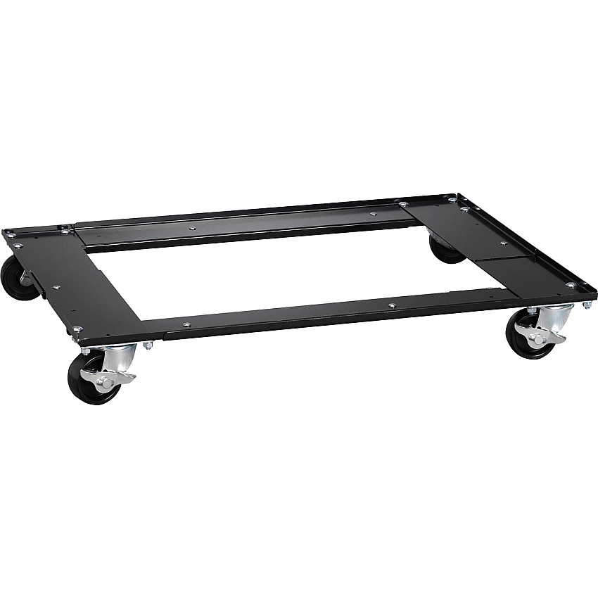 Lorell Commercial Cabinet Dolly Metal - 42" Width x 24" Depth x 4" Height - Black - 1 Each (LLR59708)