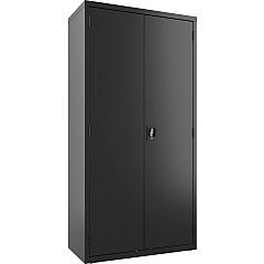Lorell Fortress Series Wardrobe Cabinet 36" Width x 18" Depth x 72" Height - 2 x Door(s) - Locking Door - Black - Steel - Recycled - 1 Each (LLR66966) Lorell Fortress Series Wardrobe Cabinet 36" Width x 18" Depth x 72" Height - 2 x Door(s) - Locking Door - Black - Steel - Recycled - 1 Each (LLR66966)