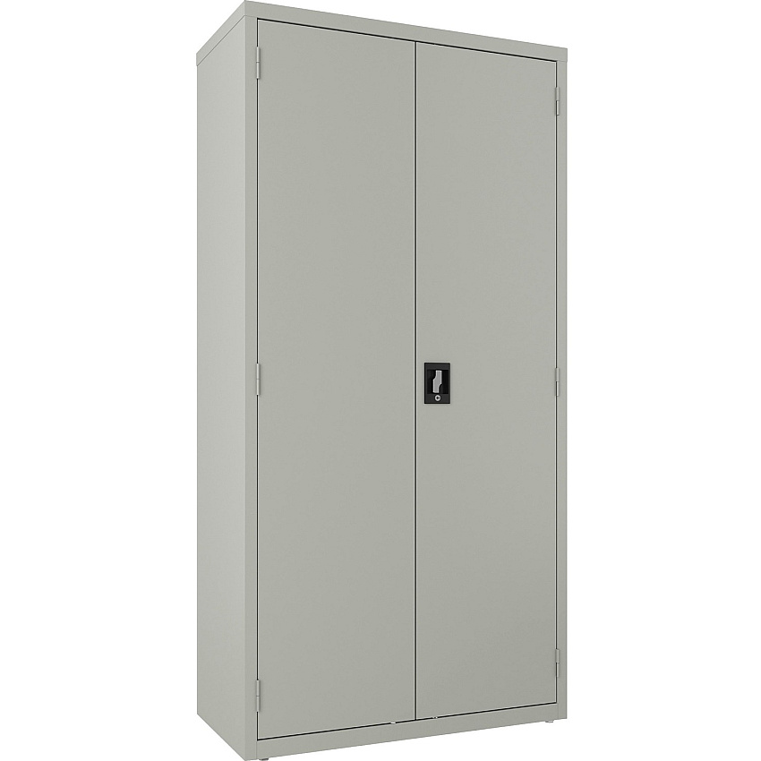 Lorell Fortress Series Wardrobe Cabinet 18" Length x 36" Width x 72" Height - 2 x Door(s) - Locking Door - Gray - Steel - Recycled - 1 Each (LLR66967)
