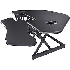 Lorell Corner Desk Riser 40 lb Load Capacity - 18" Height x 45.50" Width - Desktop - Black - 1 Each (LLR82014) Lorell Corner Desk Riser 40 lb Load Capacity - 18" Height x 45.50" Width - Desktop - Black - 1 Each (LLR82014)