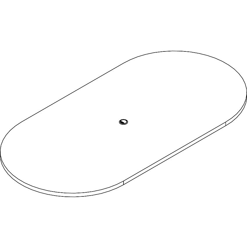 Lorell Prominence 2.0 Racetrack Conference Tabletop Espresso Racetrack, Laminated Top - 96" Table Top Width x 48" Table Top Depth x 1.50" Table Top Thickness - Conferencing - Assembly Required - Particleboard Top Material - 1 Each (LLRPRT4896ES)