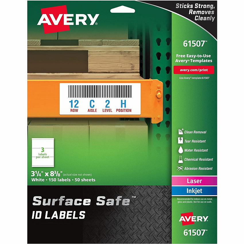 Avery Water-resistant Surface Safe ID Labels (61507)