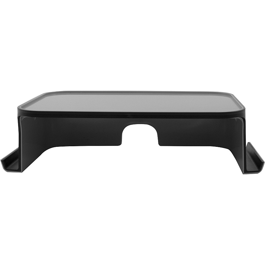 Advantus Monitor Stand 25 lb Load Capacity - 4.50" Height x 9.75" Width - Desktop - Polystyrene - Matte Gray, Matte Black - 1 Each (37685)