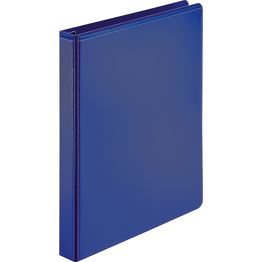 Business Source Navy D-ring Binder 1" Binder Capacity - Letter - 8 1/2" x 11" Sheet Size - Fastener: D-Ring - Pocket: 4 - Polypropylene - Navy - Non-stick, Ink-transfer Resistant, Locking Ring - 1 Each (BSN26973)