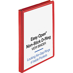 Business Source Red D-ring Binder 1" Binder Capacity - Fastener: D-Ring - Pocket: 4 - Polypropylene - Red - Non-stick, Labeling Area - 1 Each (BSN26979) Business Source Red D-ring Binder 1" Binder Capacity - Fastener: D-Ring - Pocket: 4 - Polypropylene - Red - Non-stick, Labeling Area - 1 Each (BSN26979)