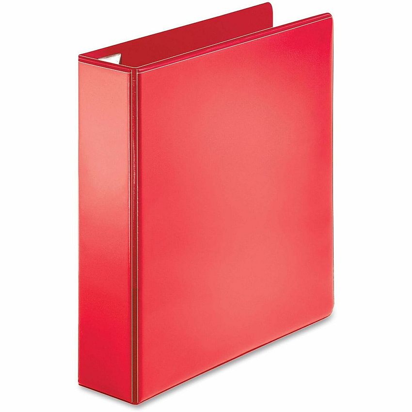 Business Source Red D-ring Binder 2" Binder Capacity - Letter - 8 1/2" x 11" Sheet Size - Fastener: D-Ring - Pocket: 4 - Polypropylene - Red - Non-stick, Ink-transfer Resistant, Locking Ring - 1 Each (BSN26981)